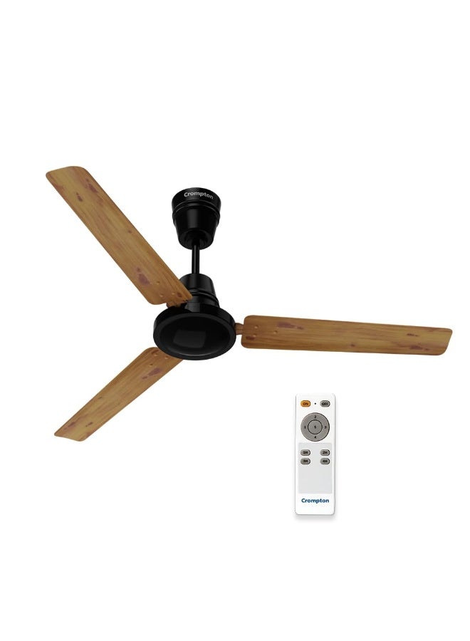 Crompton Energion HS Wood 1200mm (48 inch) High Speed 5S Energy Efficient BLDC Ceiling Fan (Light Pinewood), Pack of 1 - Image 1